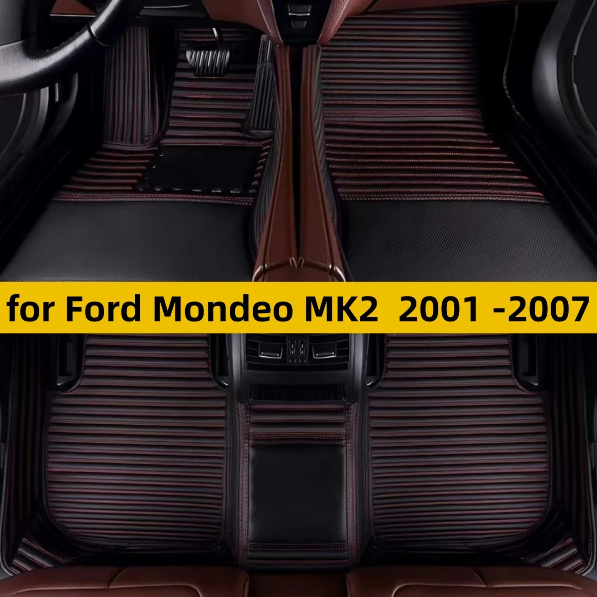 Custom Car Floor Mats Fit for Ford Mondeo MK2 2001 - 2007 Floor Mats For Cars Waterproof Full Set Mat Accessories