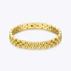 ENFASHION Punk Watchband Bracelets For Women Stainless Steel Gold Color Armband Bangles 2020 Fashion Jewelry Friends Gifts B2165