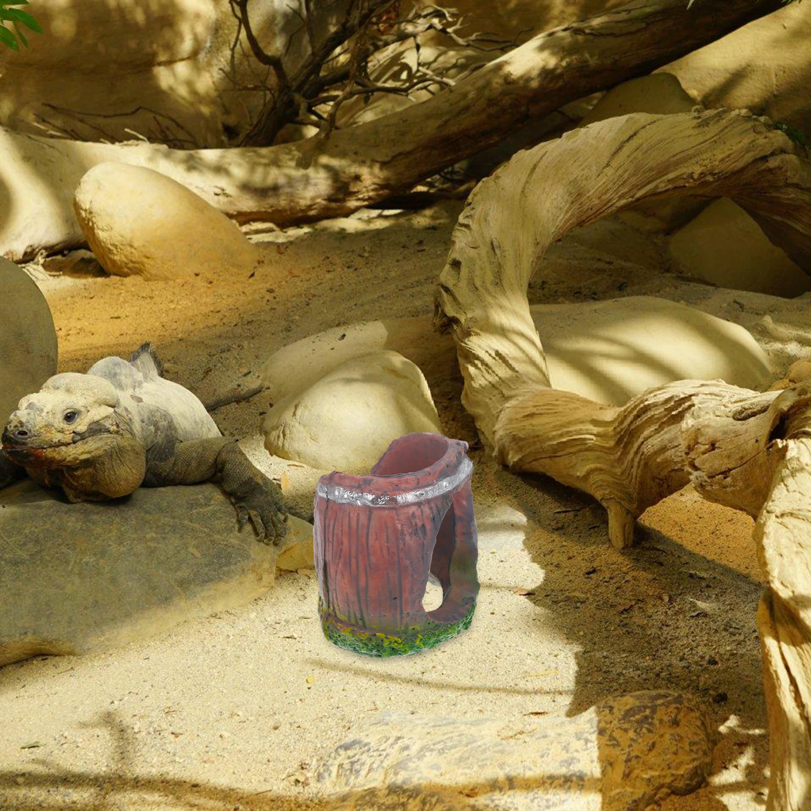 

Reptile Hideout Barrel Small Animal Resting Cave Spider Scorpion Breeding Hut Easy to Clean Good Ventilation Aquarium Decoration