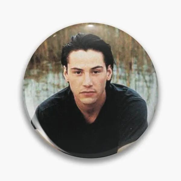 Young Keanu Reeves  Soft Button Pin Badge Gift Fashion Clothes Decor Creative Metal Lapel Pin Funny Cartoon Women Brooch Jewelry