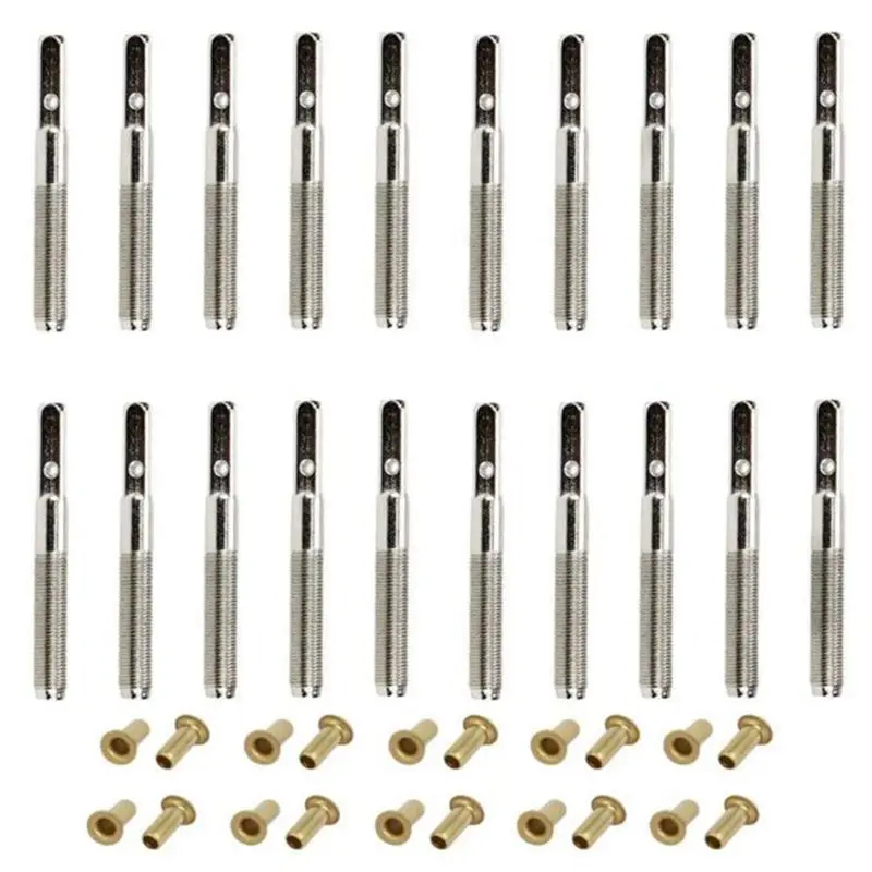 A89E-120 Pcs Lyre Harp Tuning Pin Nails With 120 Pcs Rivets Set For Lyre Harp Small Harp Musical Stringed Instrument