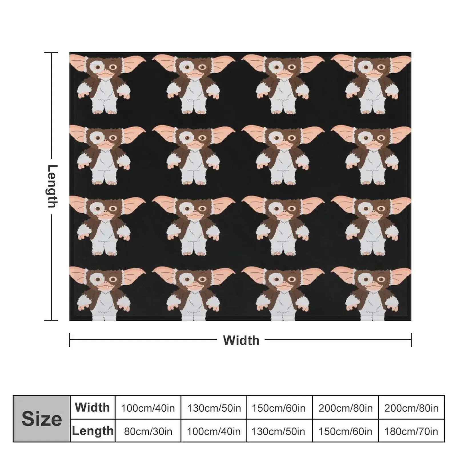 gremlins cute little gizmo Throw Blanket Beach Decorative Sofa Custom Blankets