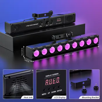 1/2/4個裝 9顆LED燈珠 4合1 壁燈 36W RGBW燈條舞檯燈光效果 DJ派對燈 投影燈 迪斯可劇院 8 最佳銷售 北極光投影儀 - №7