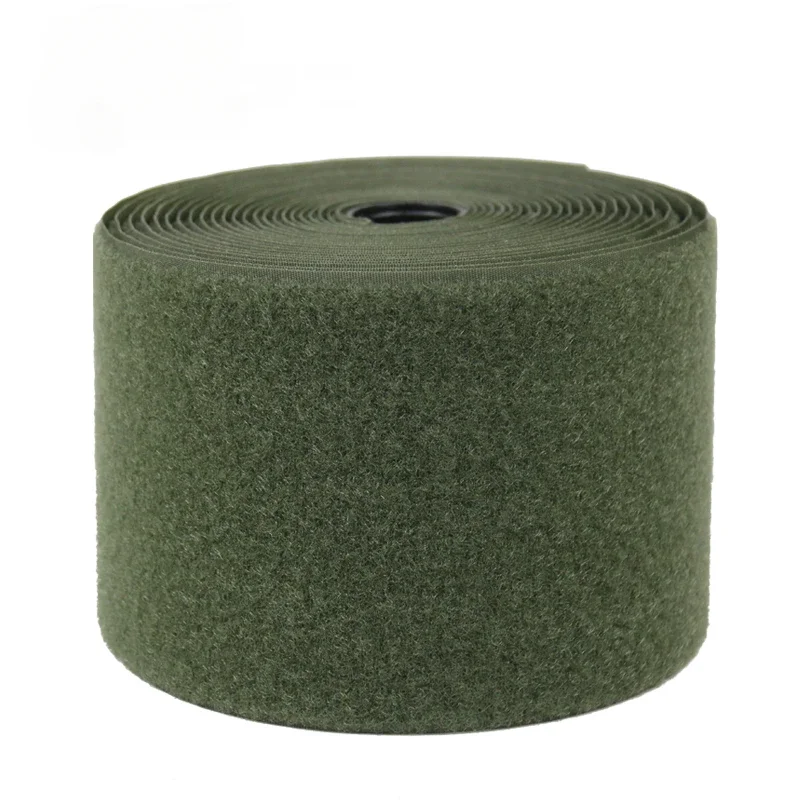 1m Length 15cm Width Army Green Brown Gray Black White Velcros Hook Loop Sticker Tape Sewing Webbing Accessory for DIY Bag Cloth