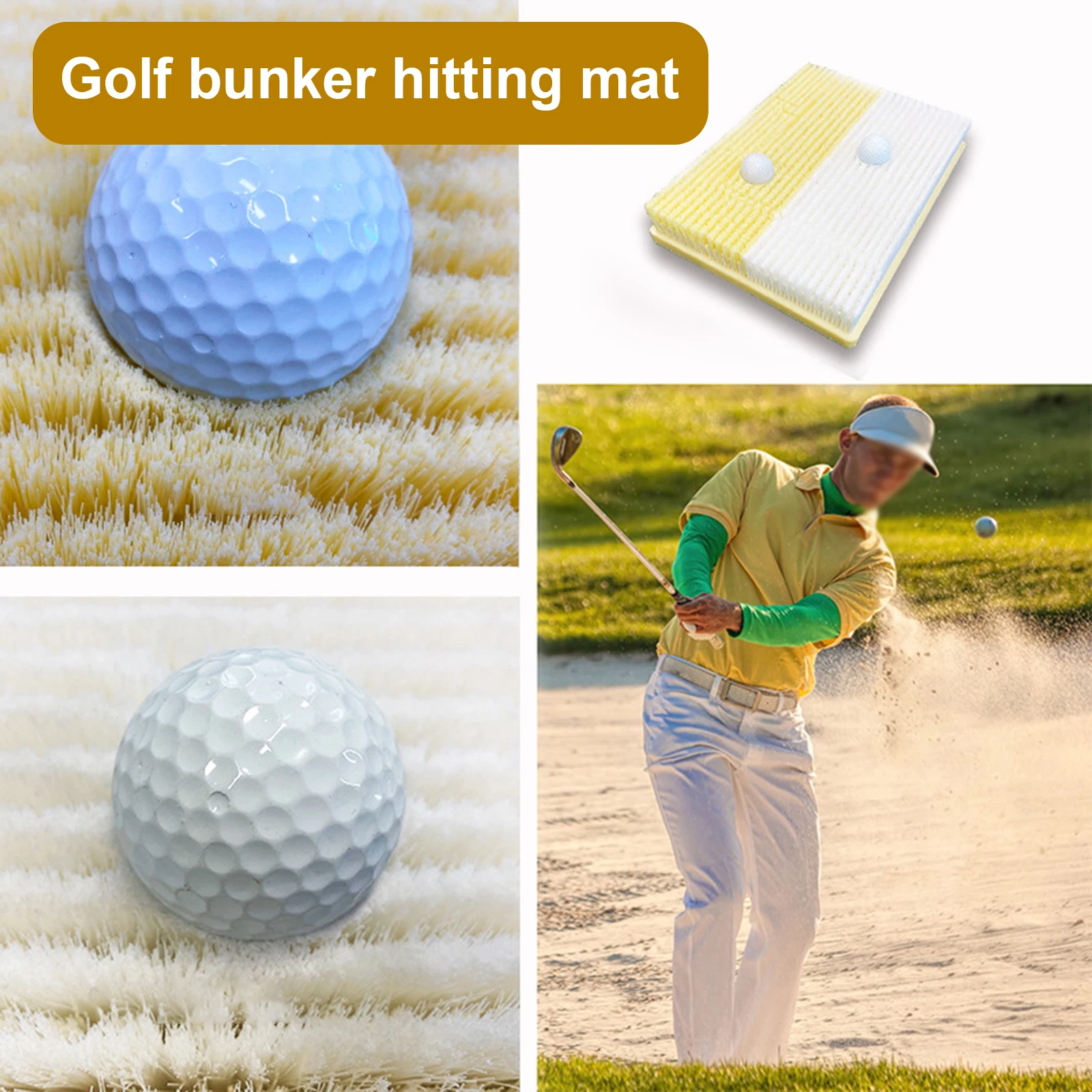 Bunker Mat Realistic Golf Swing Trainer Bunker Mate for Indoor Outdoor Golf Bunker Home Office Chipping Practice Golf Simulator