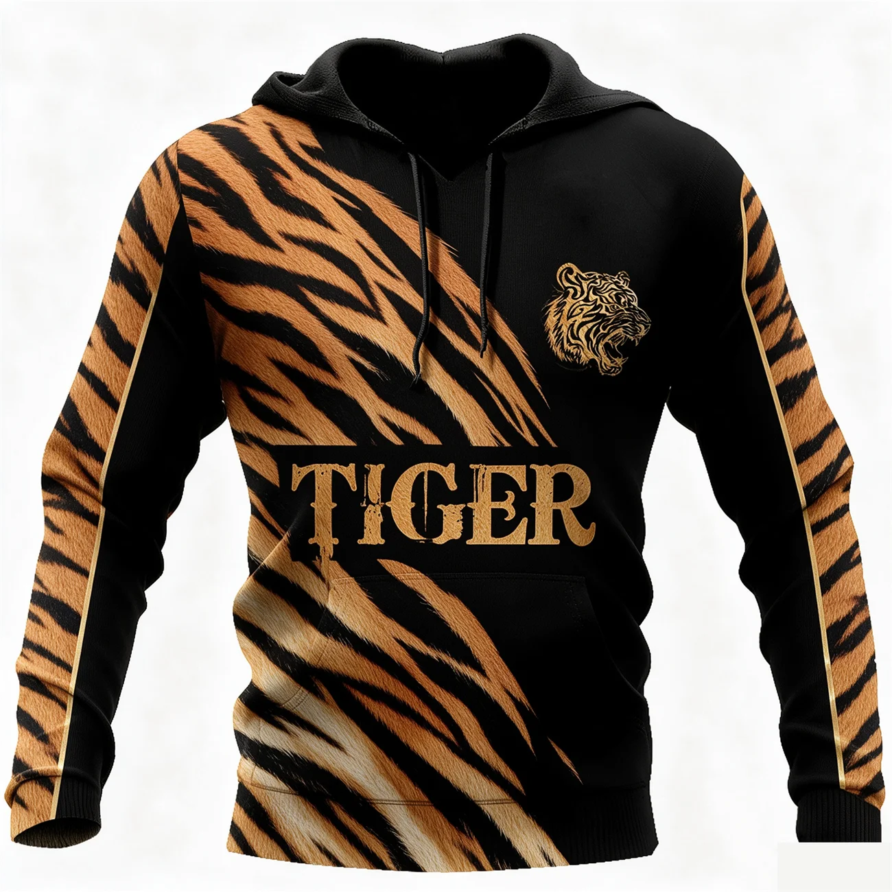Spring and Autumn Tiger Lion Tattoo 3D Printed Kid Hoodie Unisex Harajuku Fun Hip Hop Sweatshirt Street Essential Oversized