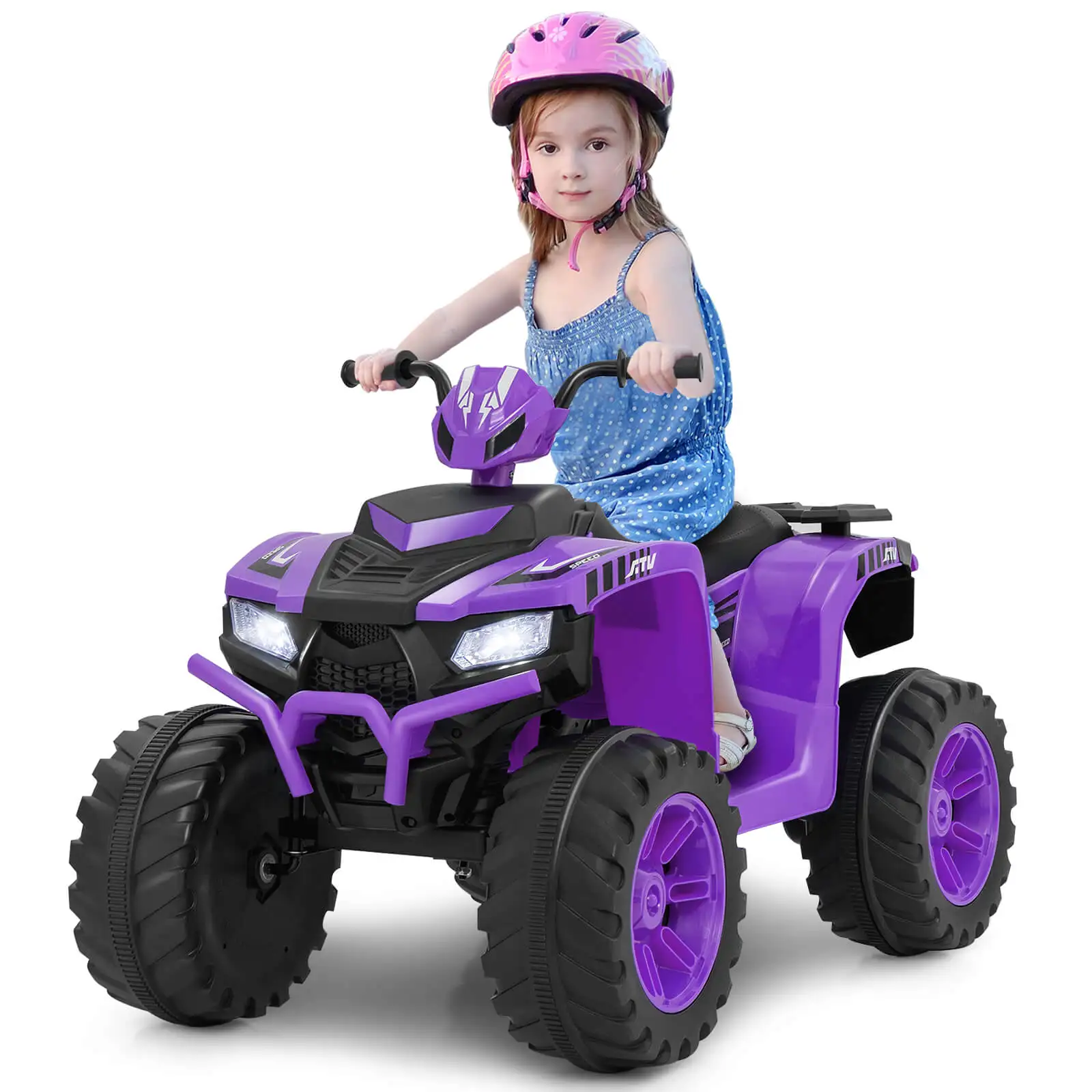 24V Kids Ride-On Electric ATV 4-Wheeler Quad Car with Wireless Connection