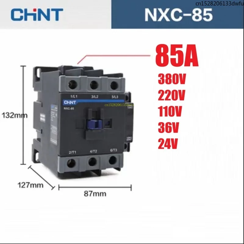 

CHINT NXC-85 85A LC1D LC1 AC Contactor NO NC 3-Phase DIN Rail Mount Electric Power Contactor AC 24V 36V 110V 220V 380V