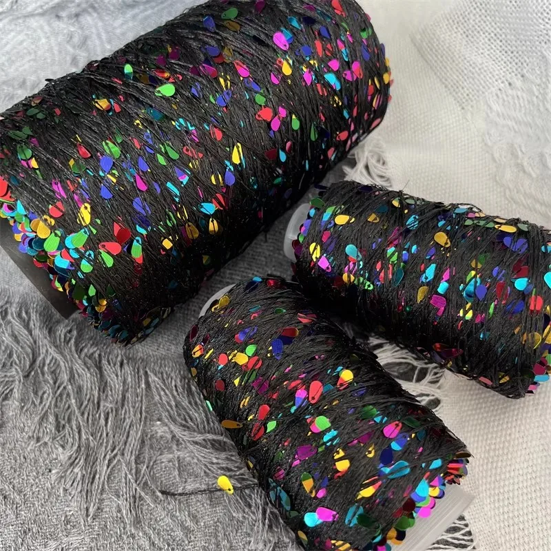 

New 500g Colorful water droplet bead yarn,Hand mixed wiring,hand woven fancy yarn for Knitting specialty Thread