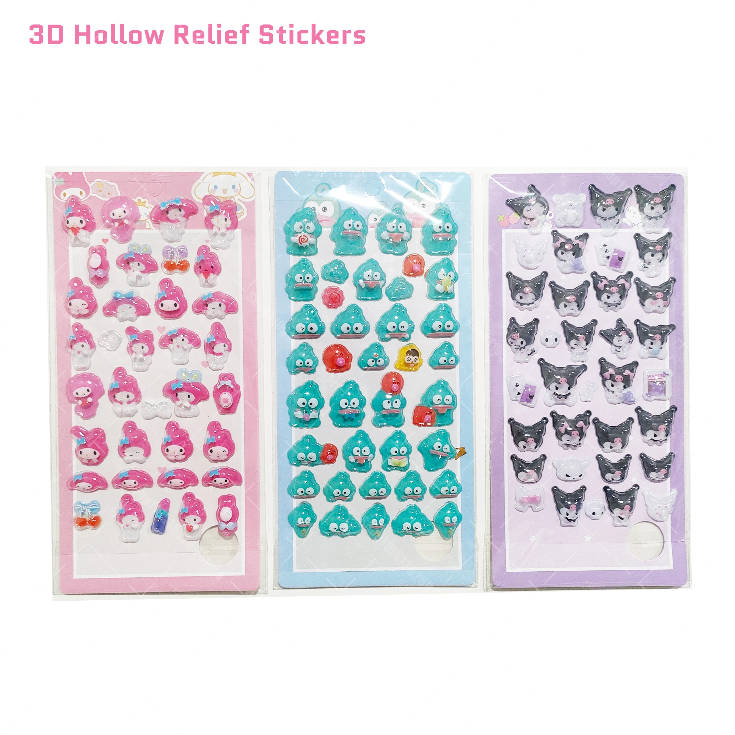 Kulomi 3D ملصقات الإغاثة جوفاء شفافة رائعة DIY الديكور هدية ديكور المنزل الكرتون الأطفال ملصقات لعبة الهدايا #2