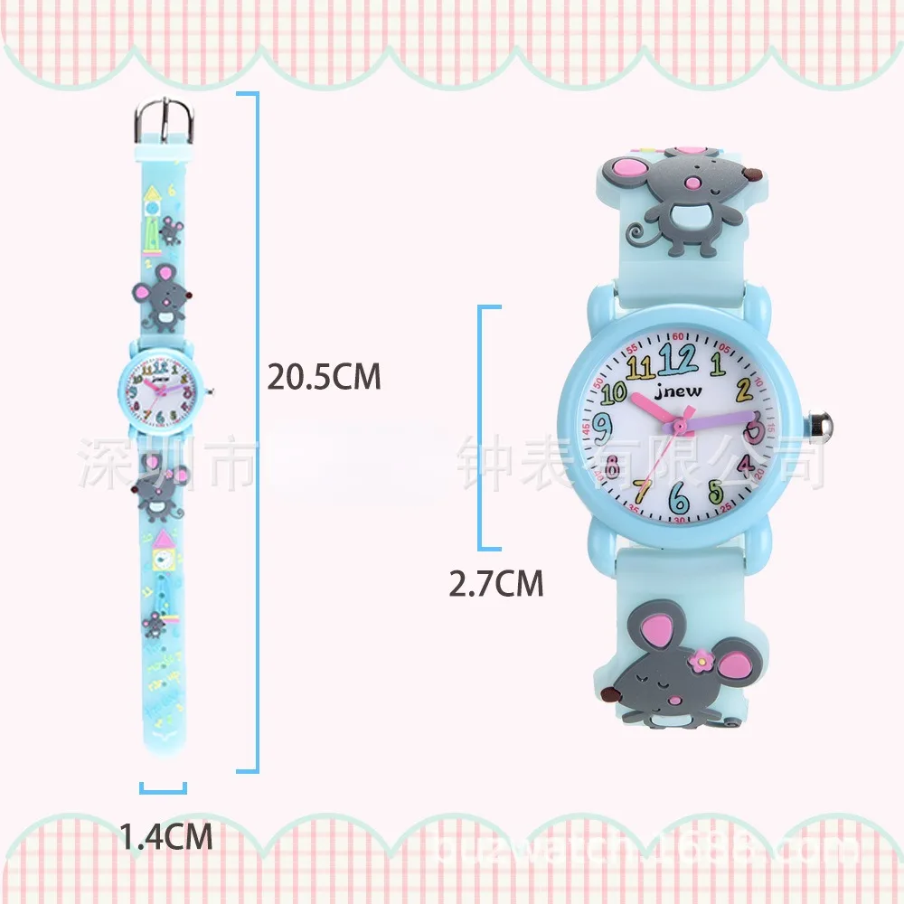 Montre de dessin animé 3D étanche pour enfants, cadeaux pour tout-petits, jouets pour filles de 2 à 12 ans, 3 ans, 4 ans, 5 ans, 6 ans, 7 ans