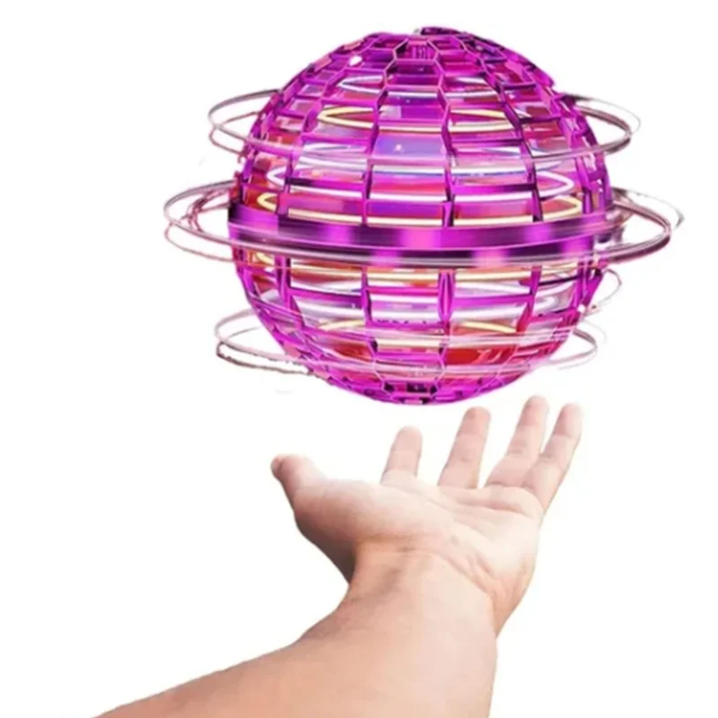 لعبة الكرة الطائرة الملونة الخفيفة USB شحن مستشعر ذكي البلاستيك الدورية كرة طائرة الكرة الأرضية الأرجواني الوردي #5