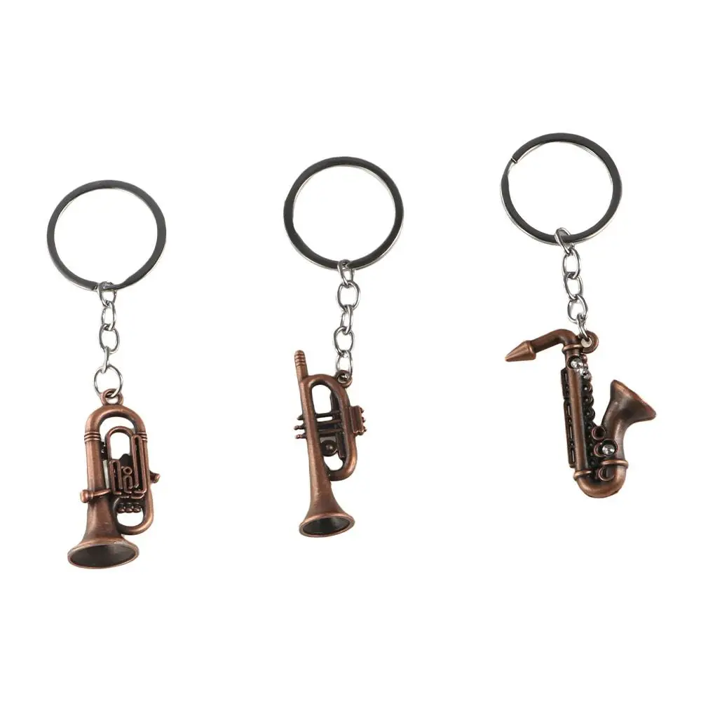 حقيبة الظهر ألعاب صغيرة أدوات صغيرة المفاتيح الساكسفون مفتاح حامل معدني كيرينغ سبائك الزنك ثلاثة أنواع سيارة قلادة الأصدقاء #3