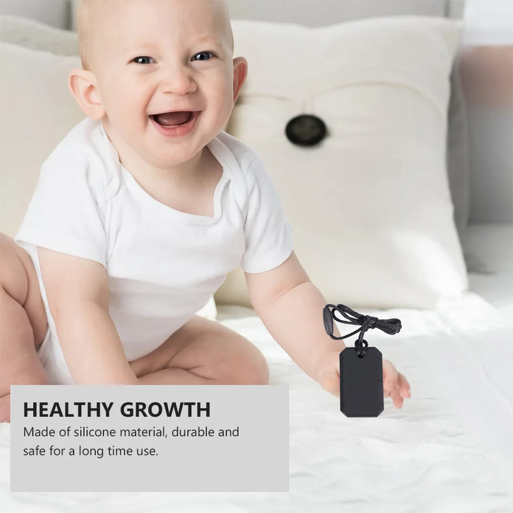 

Черный детский силиконовый прорезыватель для моляров, очаровательный успокаивающий прочный долговечный прорезыватель для младенцев, силиконовый прорезыватель