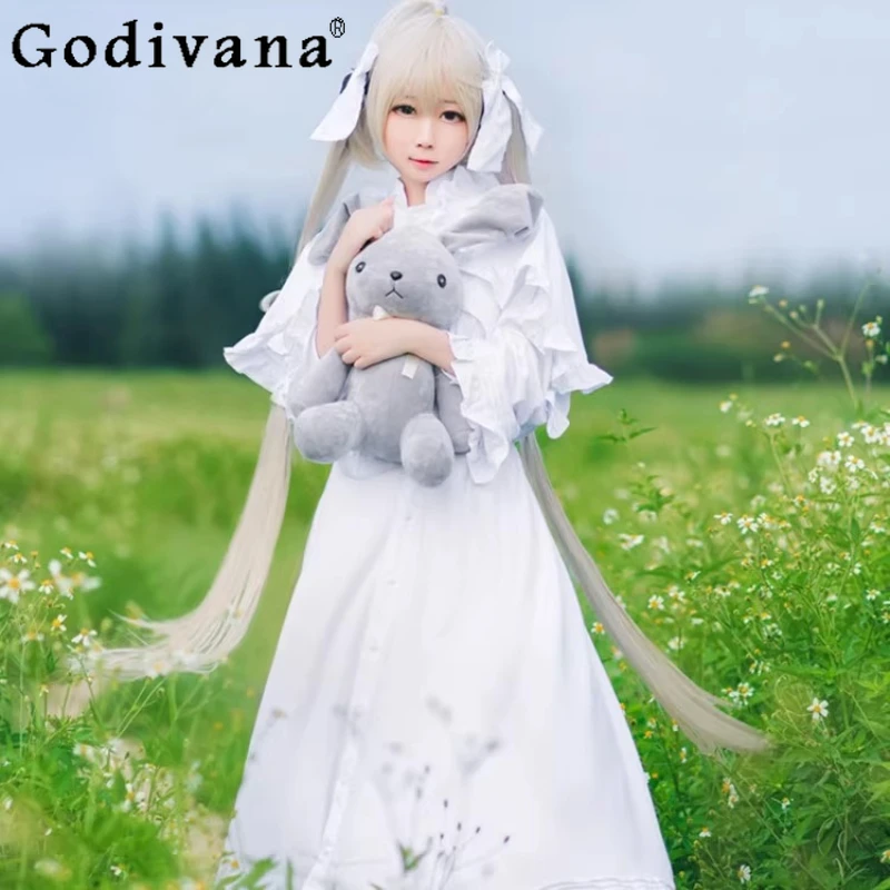 

Spring Cosplay Dress for Women Girl Long Sleeve Sweet Cute Cos Costume Dress Women's Halloween Lolita Princess Dress