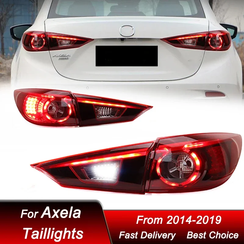 

Поп-автомобильные задние фонари для Mazda 3 Axela 2014-2019, японская версия, полностью светодиодный задний фонарь, динамический указатель поворота, задний фонарь в сборе