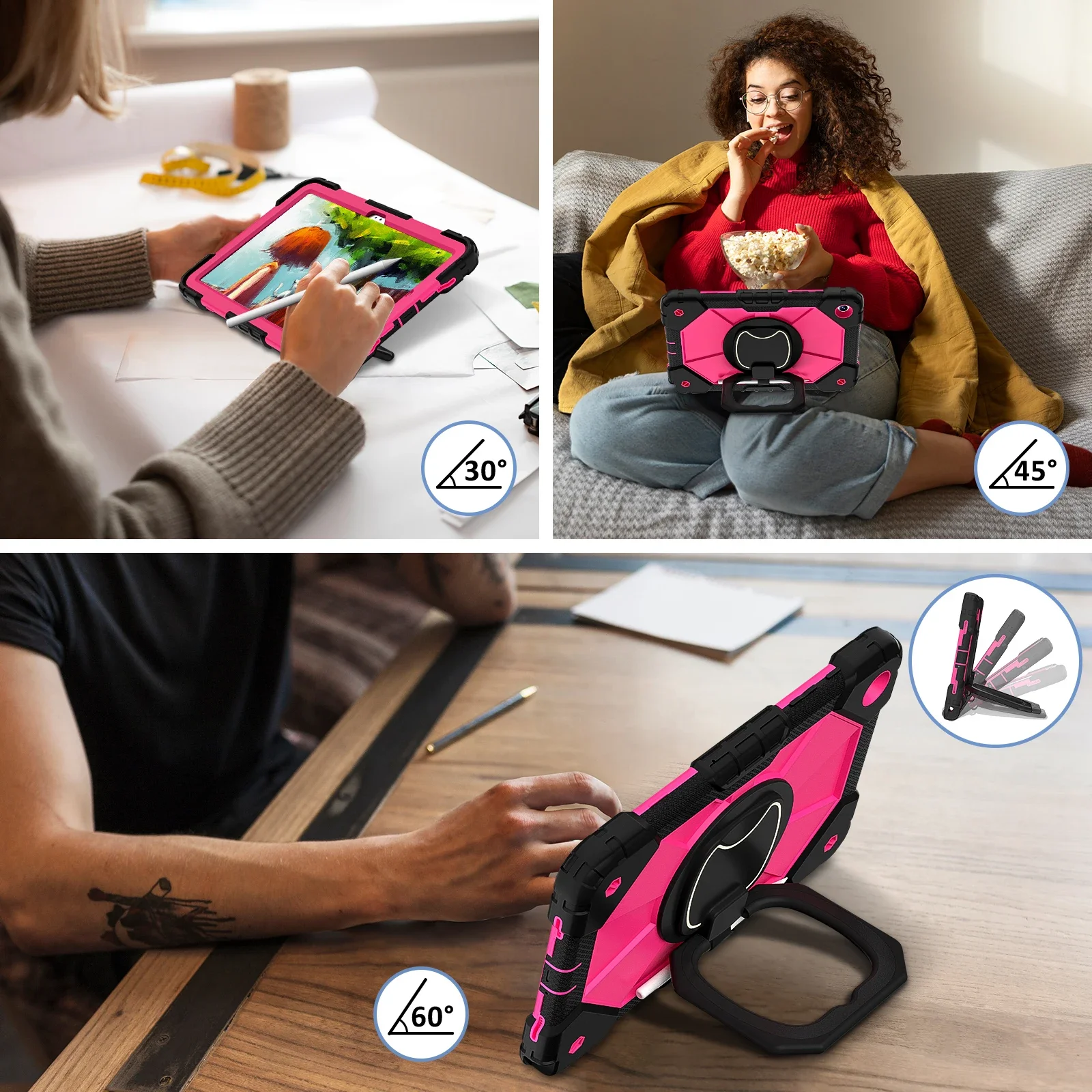 Capa infantil para samsung galaxy tab a9 plus funda a9 8.7 polegadas x115n a7lite t220 225 tab a8 10.5 polegadas tablet suporte capa à prova de choque