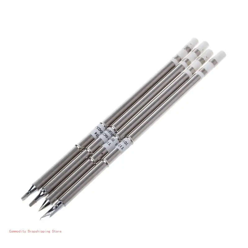 

4 Pcs Series Solder Iron Tips For Hakko Soldering Rework Station FX-951 FX-9