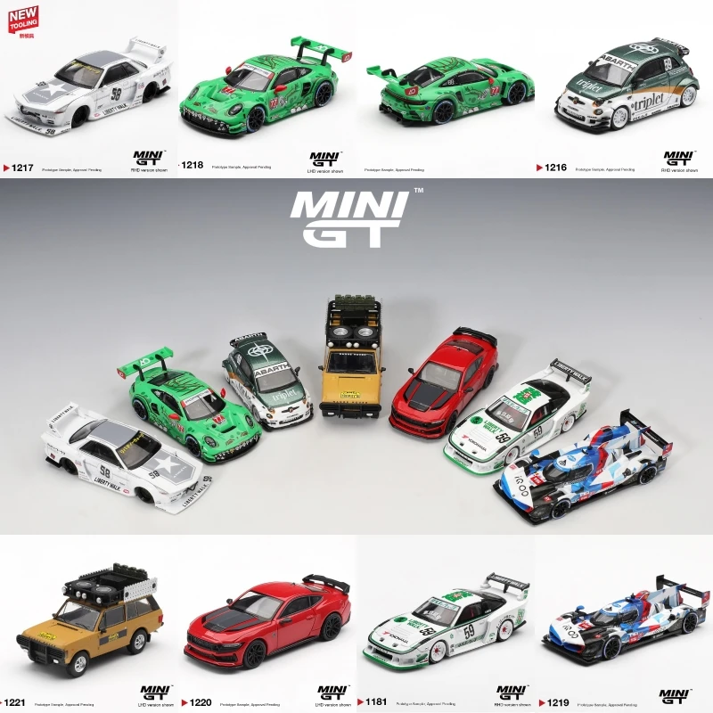 

[PreSale] MINI GT 1:64 LB 180SX Abarth 595 TY R32 LB Kaido Works TAS GT3R #77 AO M Hybrid V8 Mustang Diecast Model Car