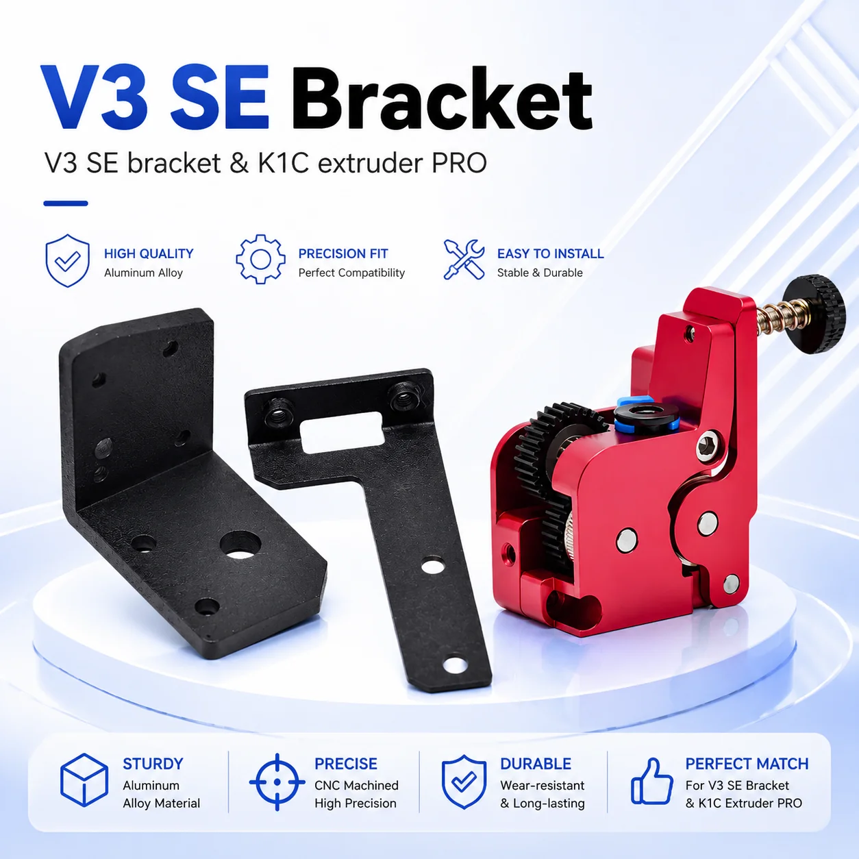 Ender 3 V3 SE Extruder Kits Hotend 0.4mm Copper Plated Brass Nozzle 2510 4010 Cooling Fan XYZ Axis Timing Belt 3D Printer Parts