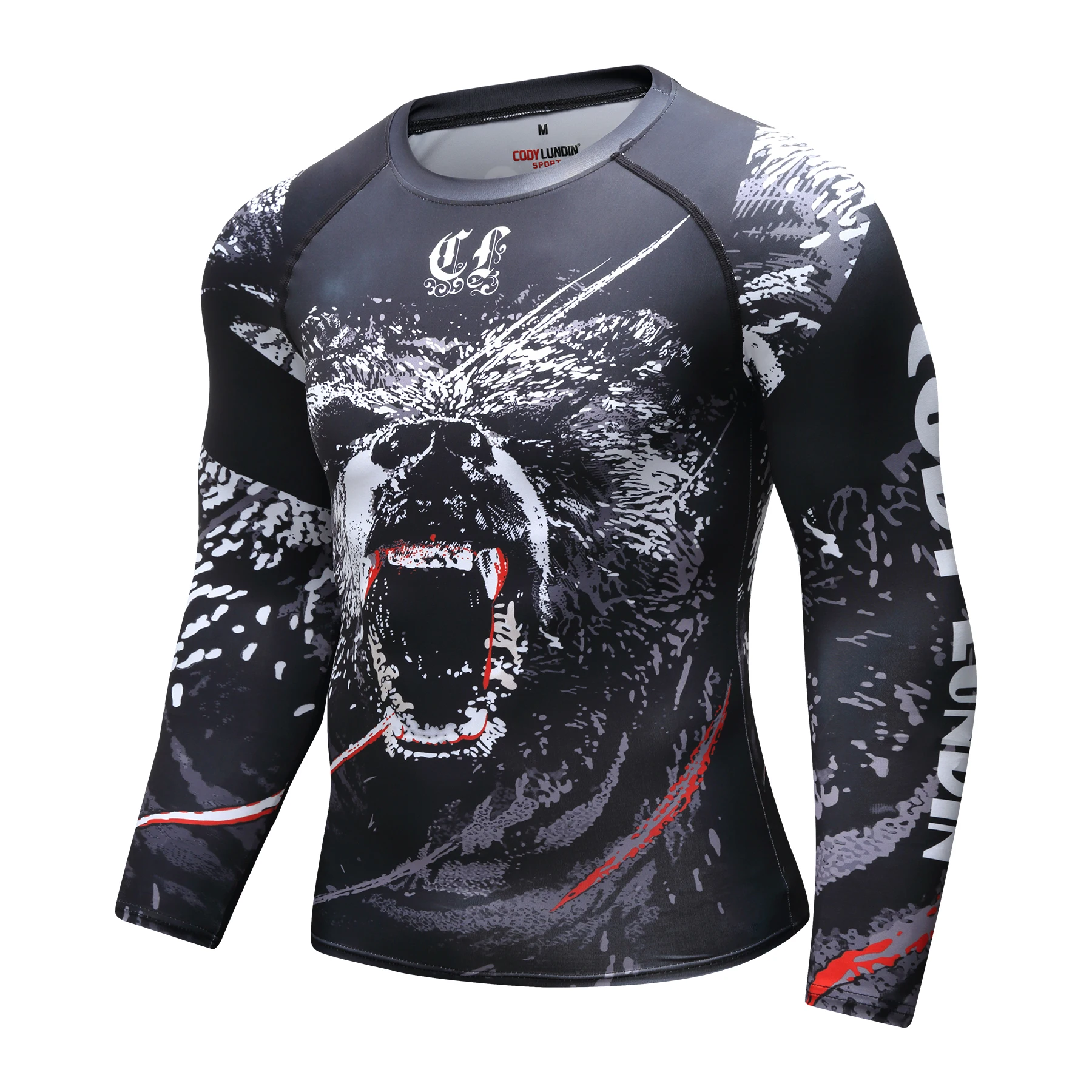 Cody Lundin Muay Thai MMA T-Shirt With Wolf Printing Gym Fitness BJJ Jiu Jitsu Rashguard Kickboxing Jerseys Martial Arts Clothes — zdjęcie 7