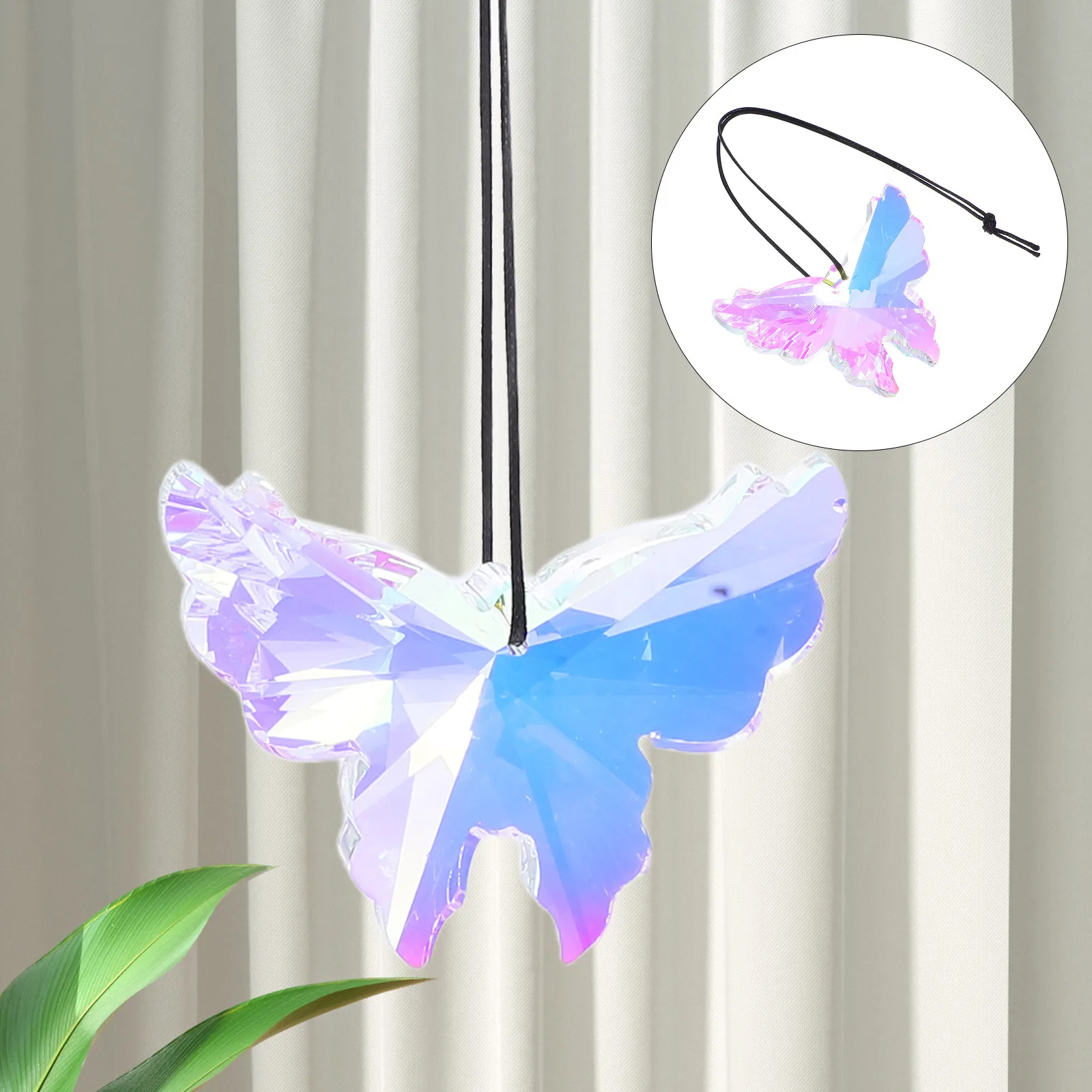 

Бабочка Кристалл Красочный Ловец Солнца Подвесной Орнамент Окно Сад Патио Подвеска Декоративный Открытый Стеклянный Подвесной Декор