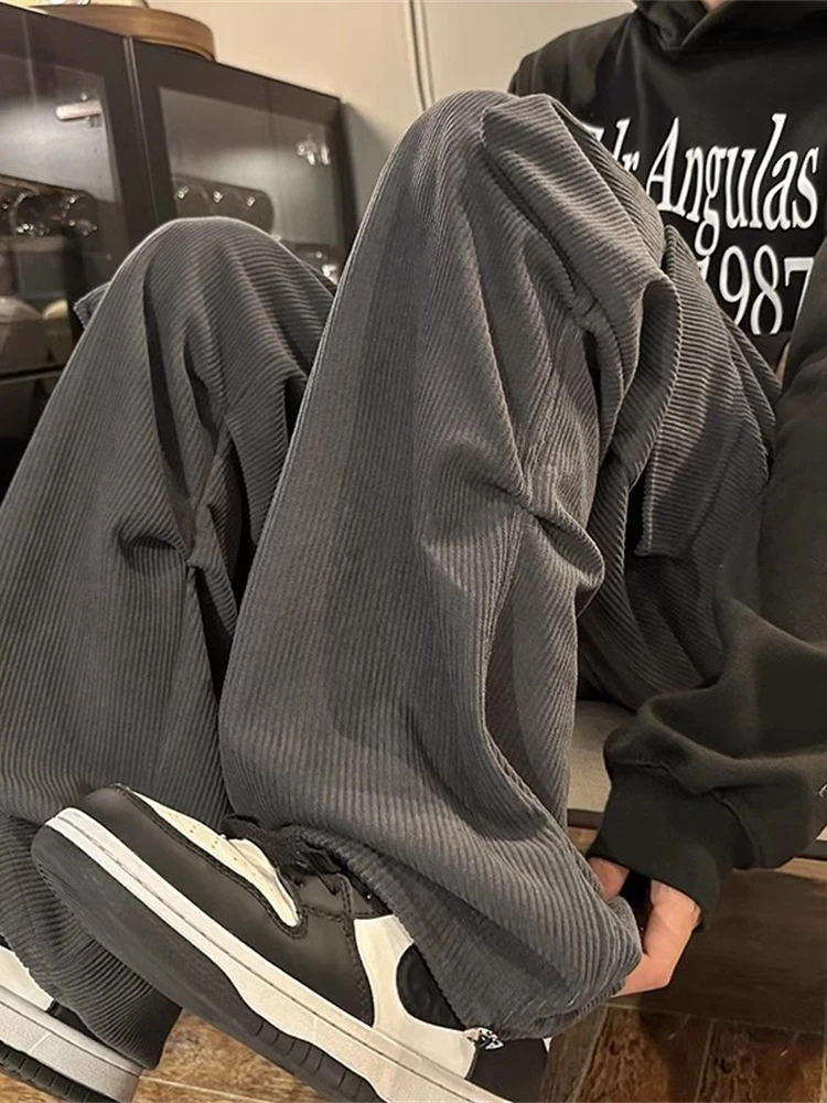 

Мужские вельветовые повседневные брюки: весна-осень, американский ретро-стиль, рабочая одежда парашютчика, уличный стиль, функциональные, свободные, прямые, повседневные брюки