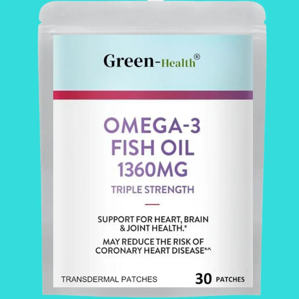 Omega-3 Fish Oil Transdermal Patches（30 Patches） Heart , Cardio Support, Rapid-release