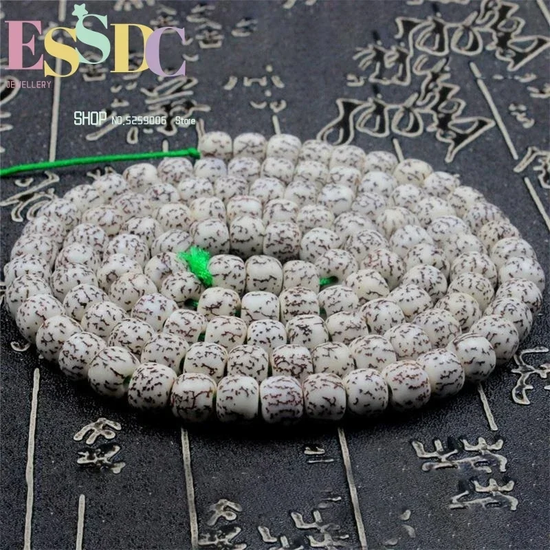 Natural AAA Dry Grinding Longquan Blood Silk  Seed Beads  108 Mala White Gold Wire Bodhi Hand String Wholesale