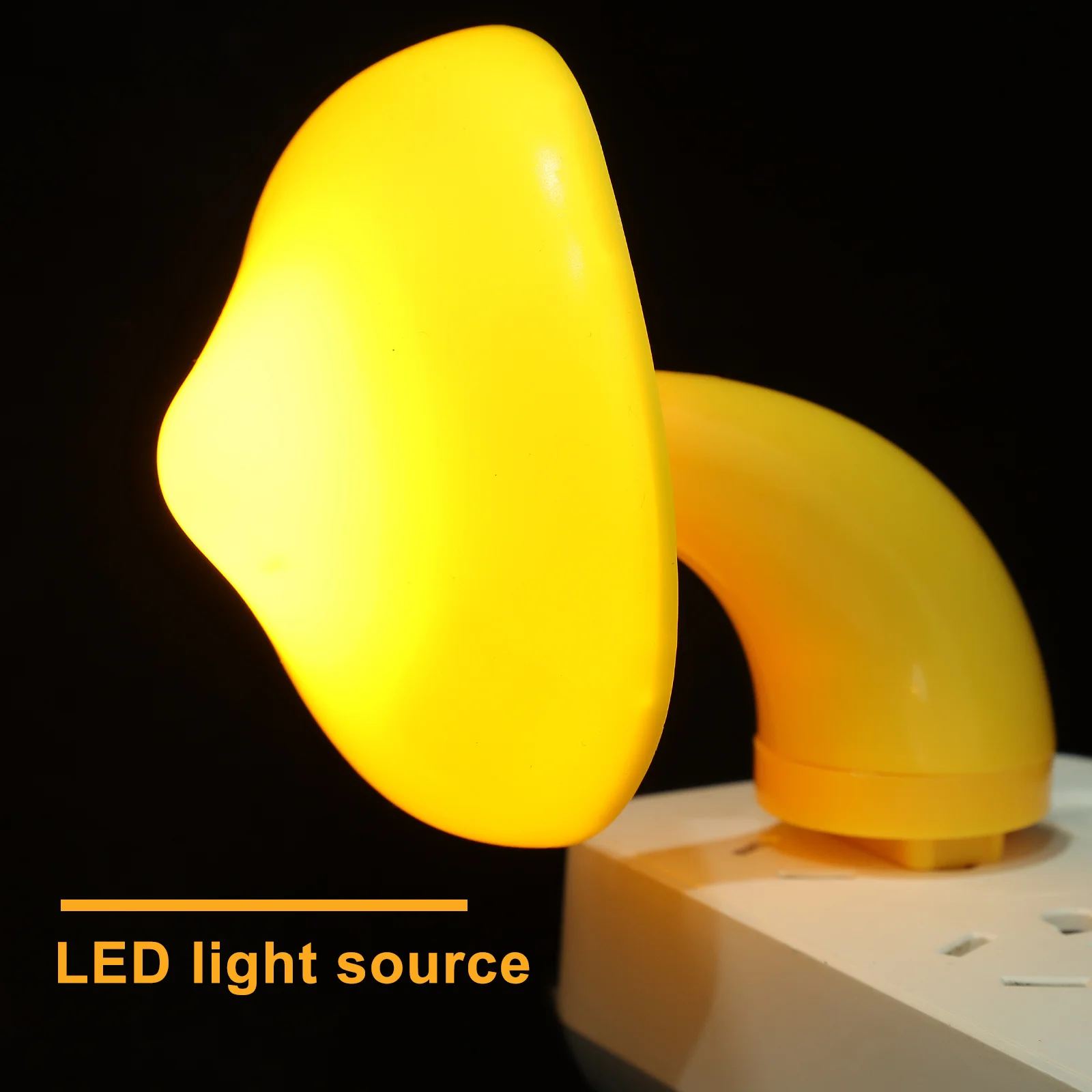 مصباح حائط LED ليلي على شكل فطر، ضوء أصفر لغرفة ديكور المنزل، موفر للطاقة لحماية العين