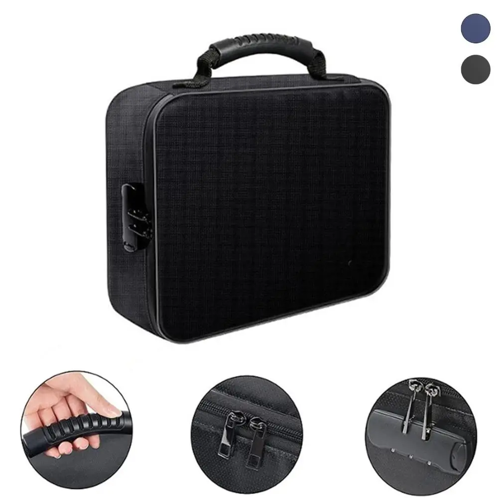 

Огнеупорная термоизолированная сумка для документов с замком, водонепроницаемый портативный кейс для хранения файлов формата А4