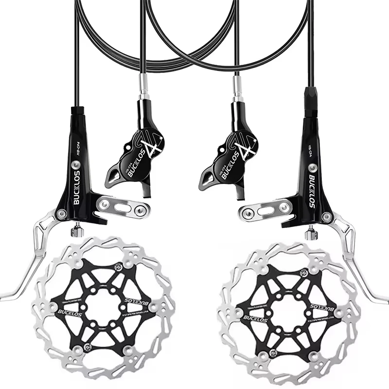 

4 Pistons E-bike Hydraulic Brake Set MTB DH Bicycle Brakes 850/1550mm Front Rear Hydraulic Disc Brake Set