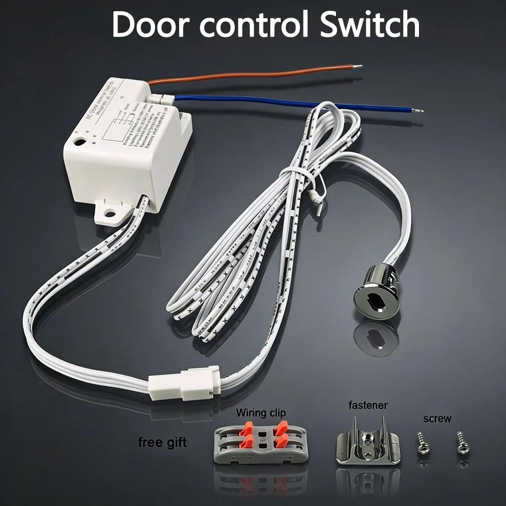 220V Cabinet Motion Sensor Hand Sweep Sensor Wave Hand Sensor Switch 100W165-265V Non-Contact for Light Cabinet Closet Corridor,