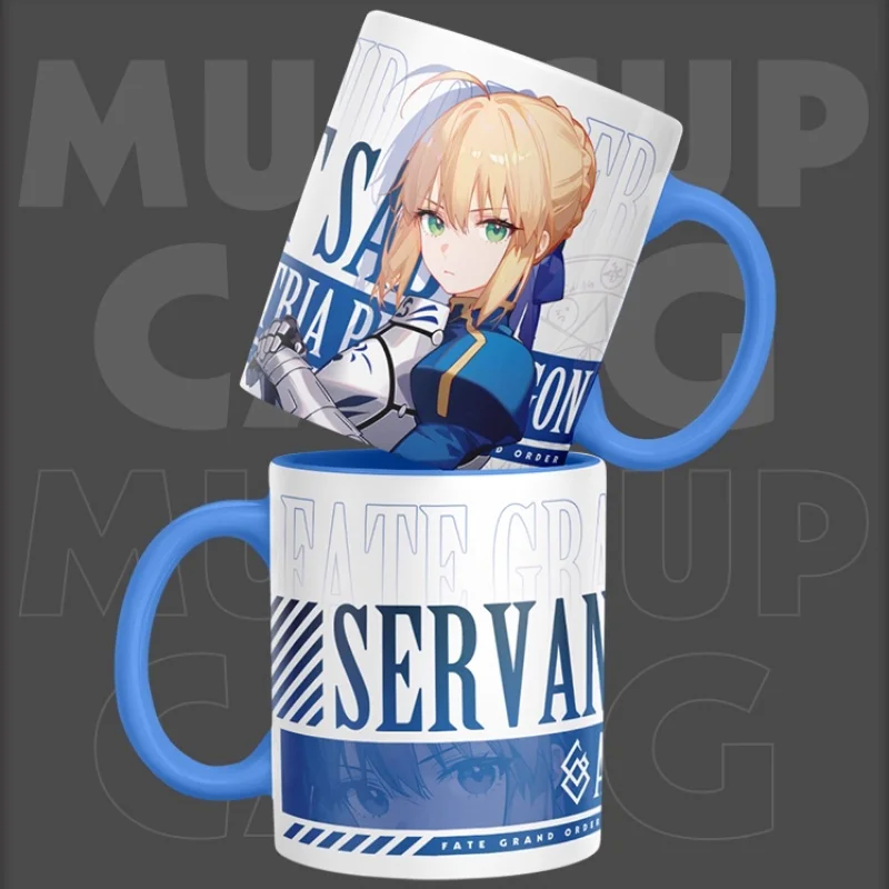 

Fate Anime Saber Archer Lancer Water Cup Cute Ceramics Mug Coffee Cup Ruler Alter Creative Birthday Rider Anime Merchandise Gift