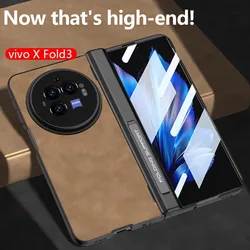 Phone Case For VIVO X Fold3 Pro Fold 3 Magnetic Folding Hinge Phantom Leather Full Protection Cover