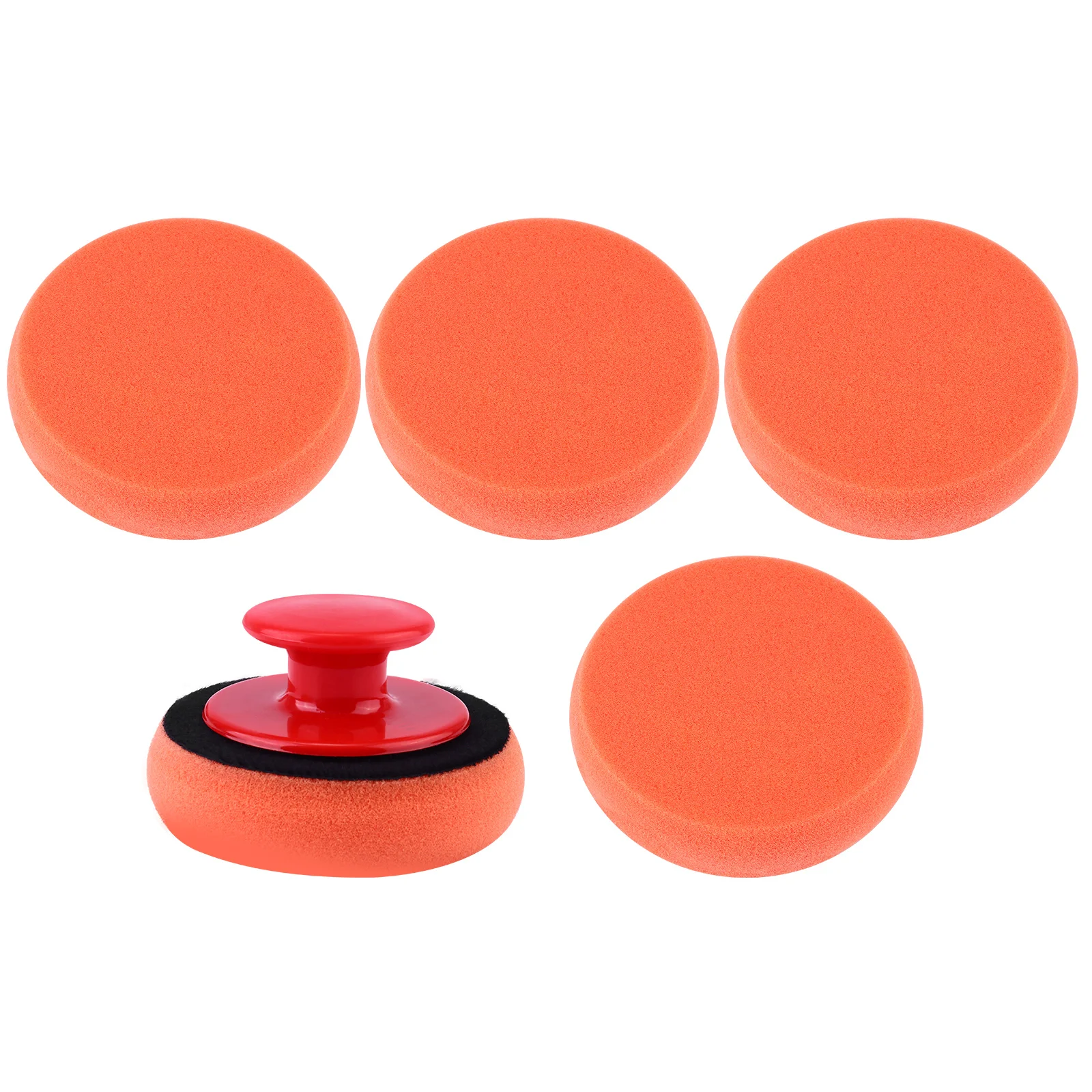 

6 Pcs Waxing Car Headlight Polishing Pad Kit Handle Musical Instrument Sponge Durable Tool Tools with