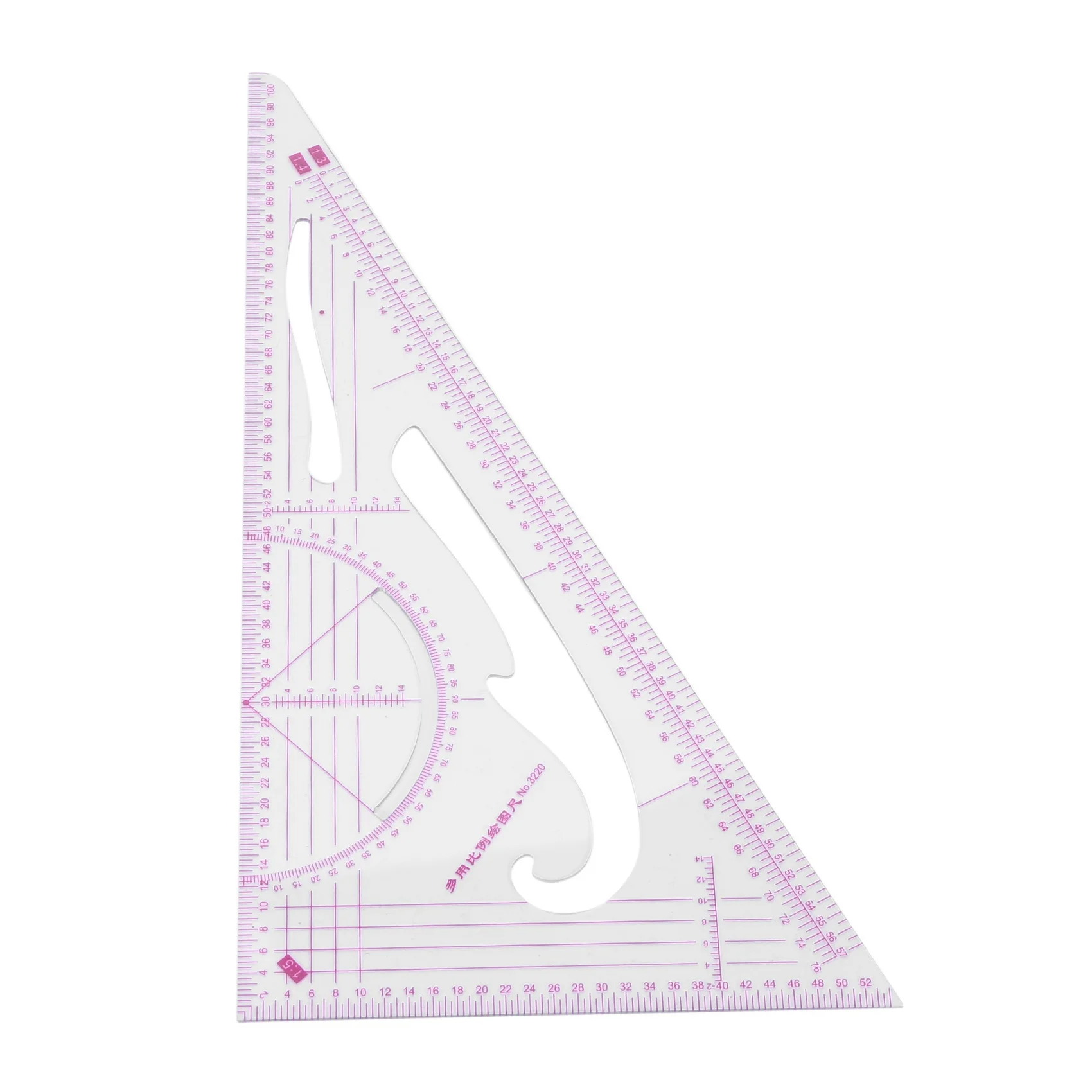 ABRI-8 Pcs - Metric Ruler Set French Curve Pattern Grading Ruler Dressmaking Drawing Drafting Measure Template Tools 4 Style
