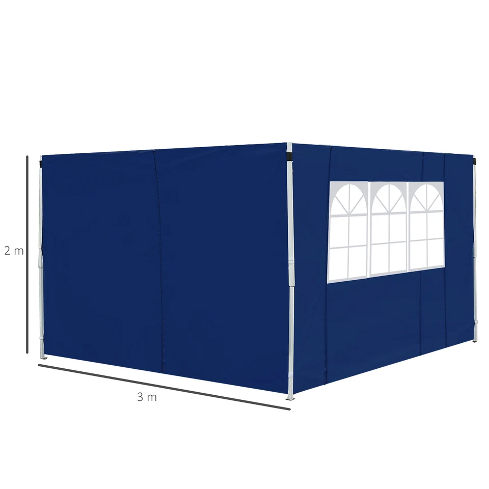 Blue Gazebo Replacement Wall Panels with Window