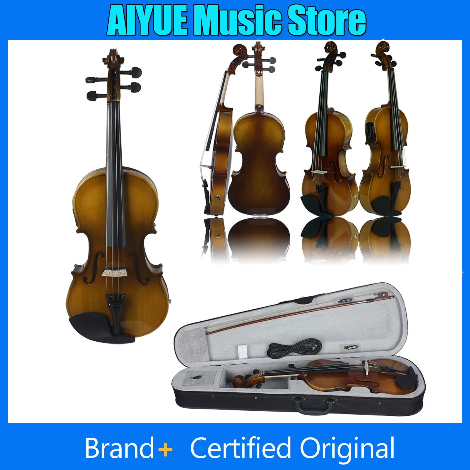 

IRIN 4/4 Electric Electroacoustic Violin with EQ Acoustic Violin AV-E03 Maple Panel Violin for Performance String Instrument