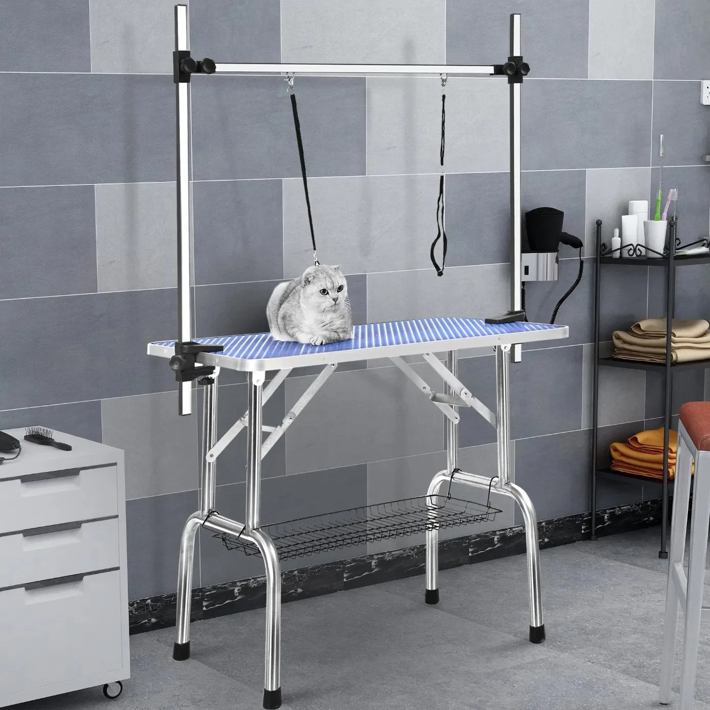 

Dog Grooming Folding Table Aeolus FT-811/812/813 Manual Stainless-Steel Table for Wholesale Mesa PARA Peros