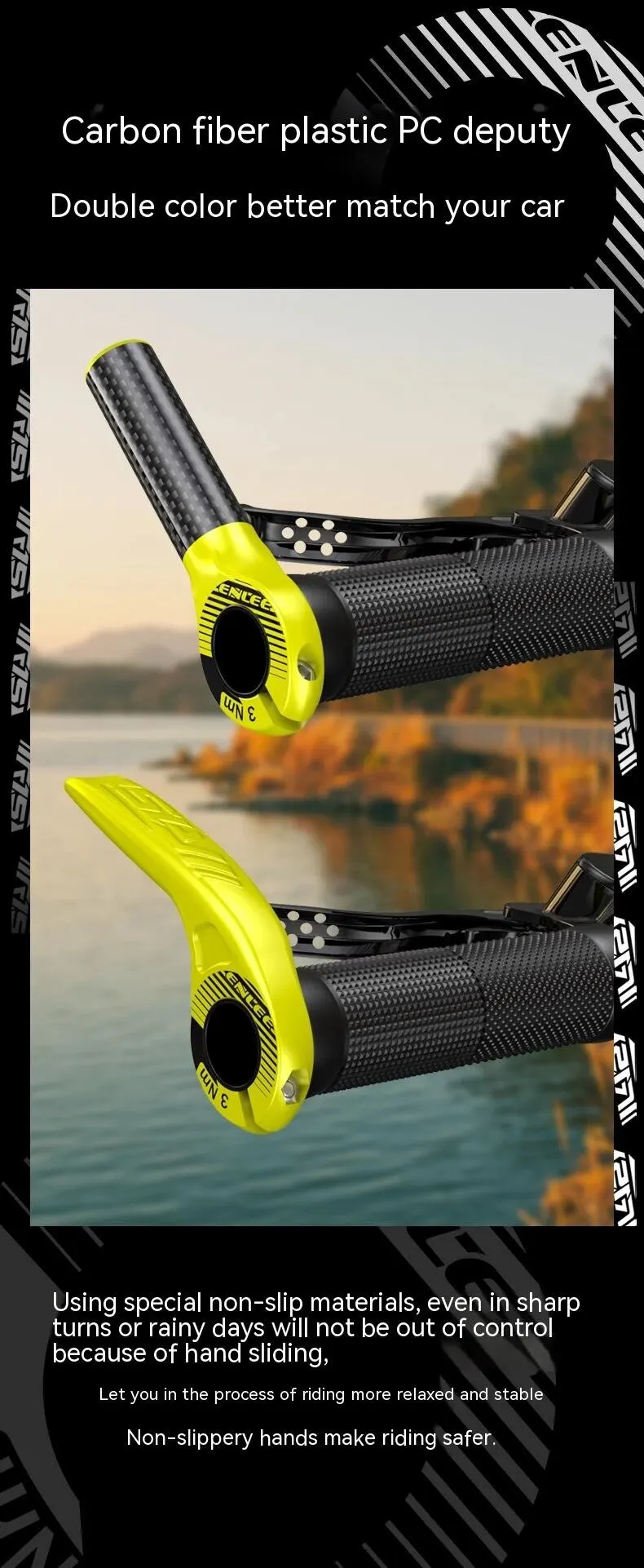 ENLEE 1 Paar verstellbare kleine Hilfs-Fahrradlenker-Schraubstock-Griffablage Kuhhorn MTB Radfahren Müdigkeit Relie Zubehör – Detail 6