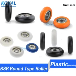 AR high quality 608/626/625/6000 round type ball bearing coated with plastic pom PA all kinds sliding roller DIY wheel pulley
