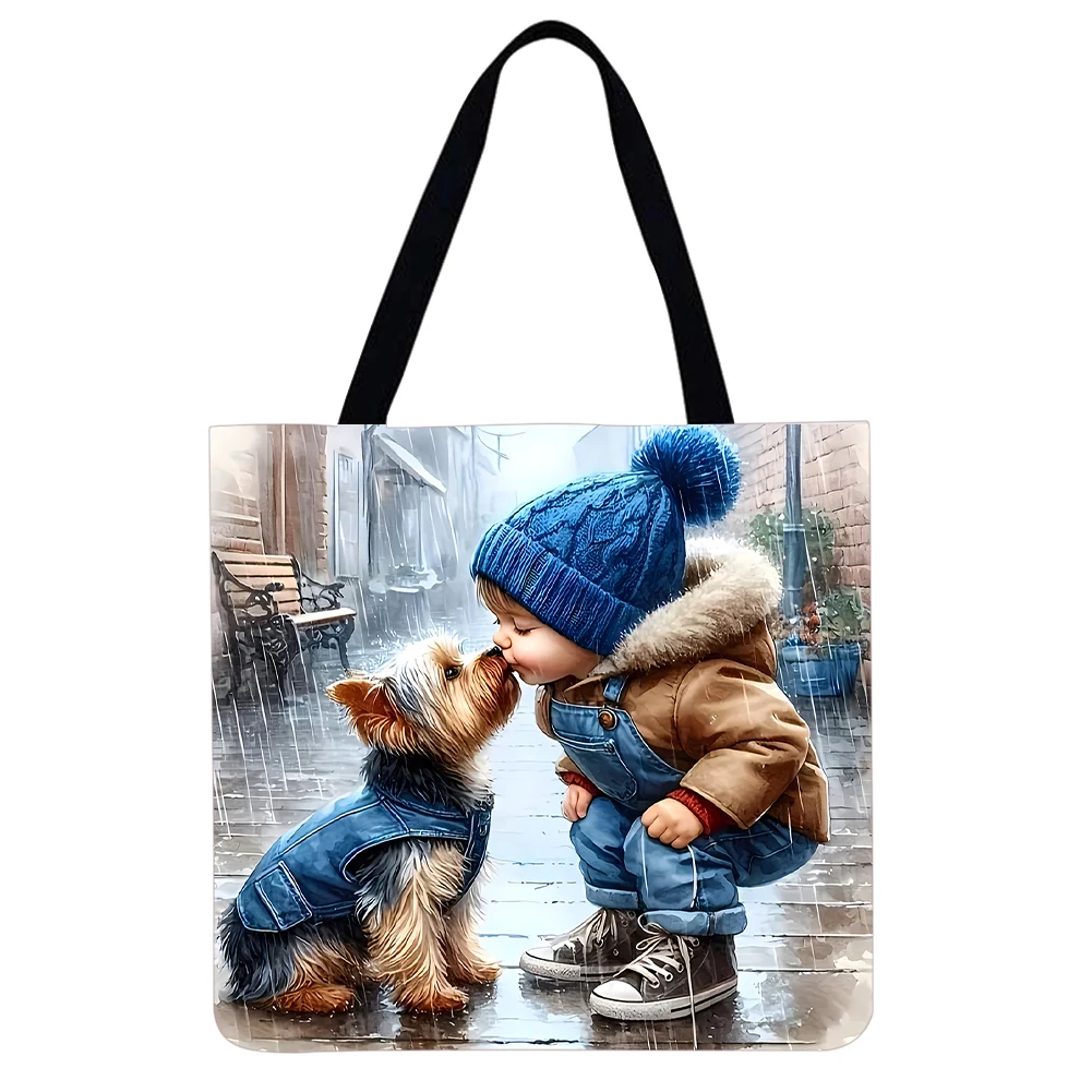 

4 шт. льняная большая сумка для девочек и собак большой вместимости