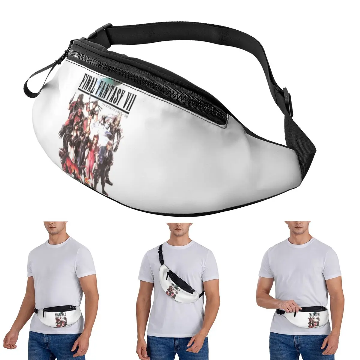 

Поясная сумка через плечо Final Fantasy VII Group для мужчин и женщин, поясная сумка для путешествий, бега, денег, чехол для телефона