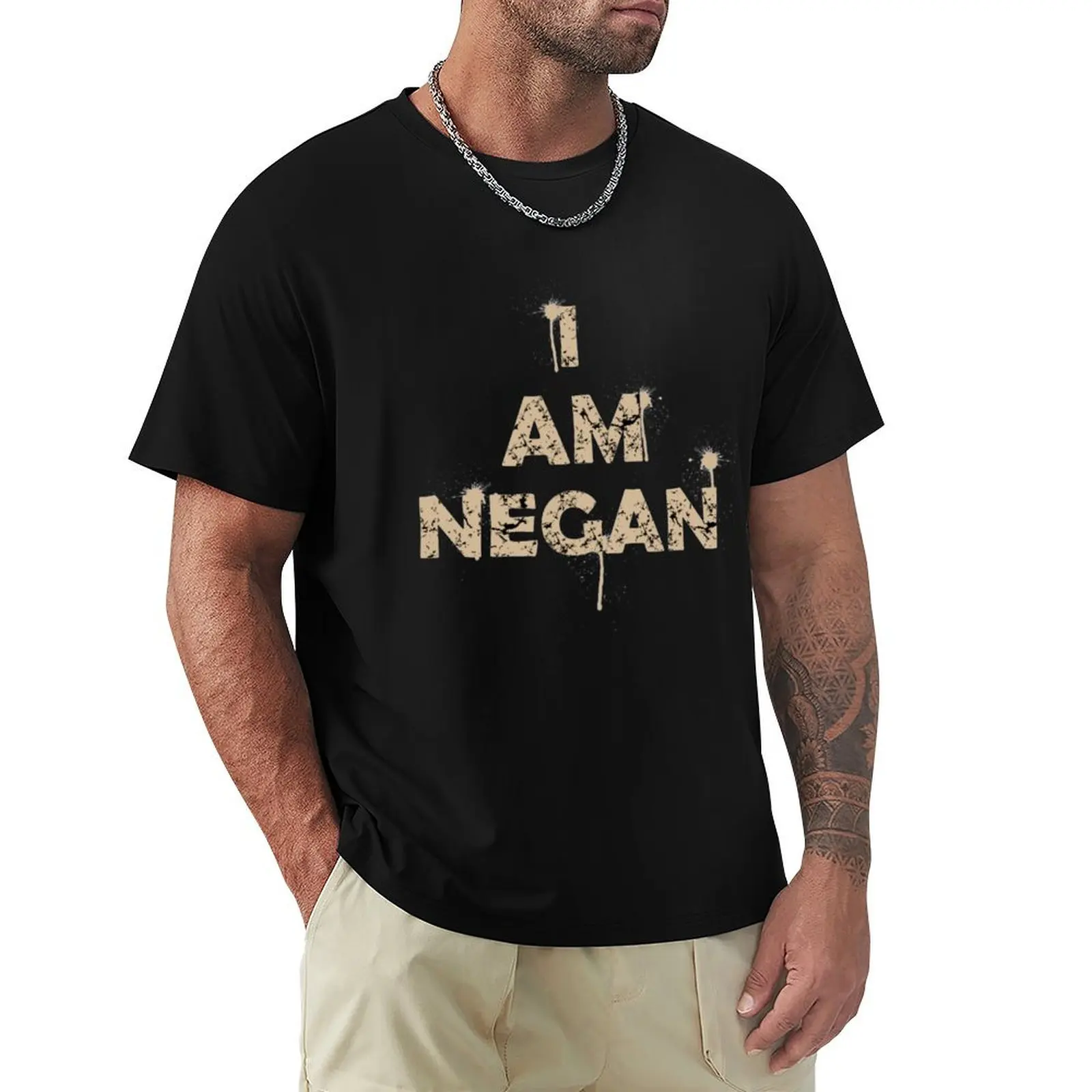 

I Am Negan T-Shirt korean fashion boys whites tshirts for men