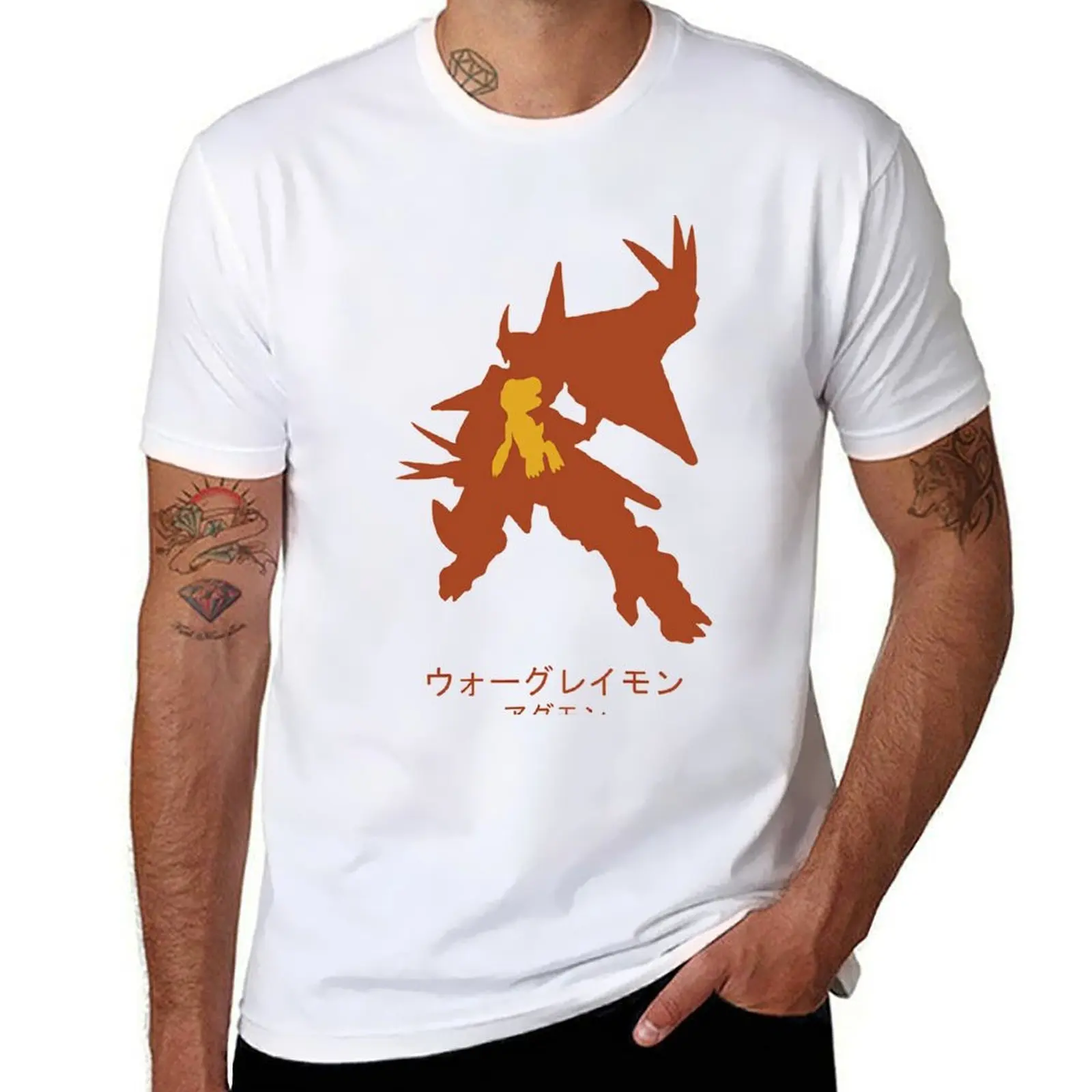 

Agumon Siluet Mega Digimon T-Shirt t shirt man casual man t shirt heavy cotton T-Shirt