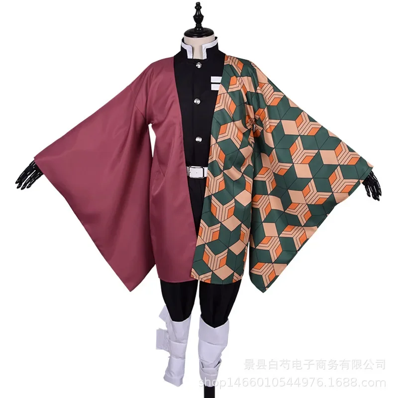 Kimetsu No Yaiba Tomioka Giyuu ملابس تنكرية ، إكسسوارات أنيمي ، زي بدلة ، أزياء شعر مستعار ، الكبار والأطفال ، هدية حفلة