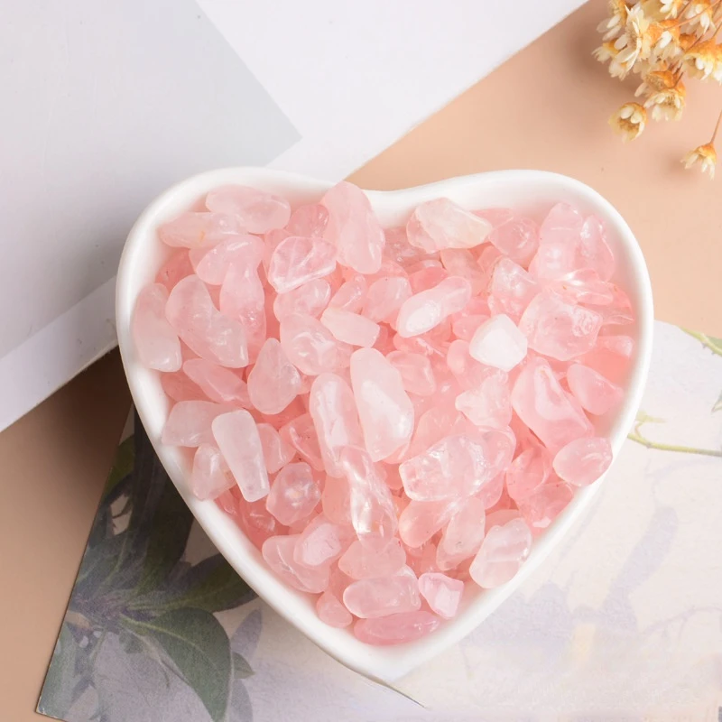 Natural stone pink crystal gravel fish tank Buddha image demagnetization    flower pot decorative  raw 