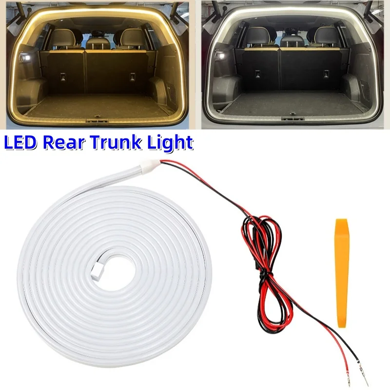 

12 В универсальный задний багажник автомобиля светодиодные полосы света течетная атмосфера окружающее освещение автоматическая модифицированная декоративная лампа