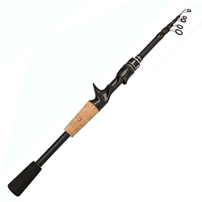 Baitcasting Köder Angelrute Spinning Teleskop 8g-25g Holzgriff Carbon Casting Angelgerät Professionelle Leichte